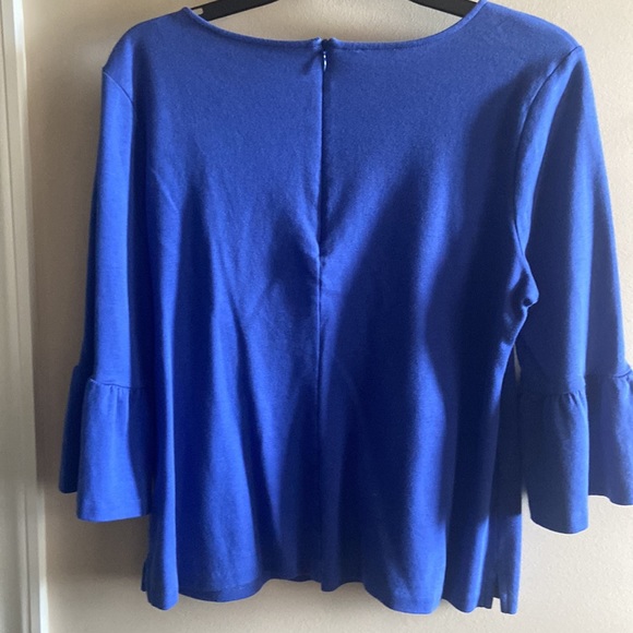 Talbots Spring Summer Top with Ruffle Sleeves - Picture 2 of 2